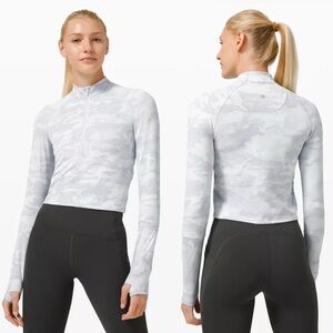lululemon athletica Gray Camo Long Sleeve Top